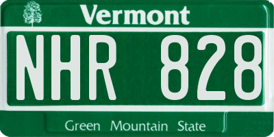 VT license plate NHR828