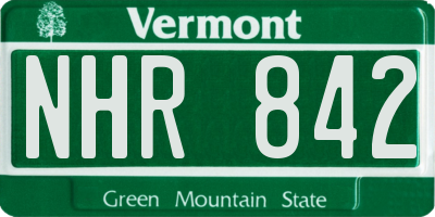 VT license plate NHR842