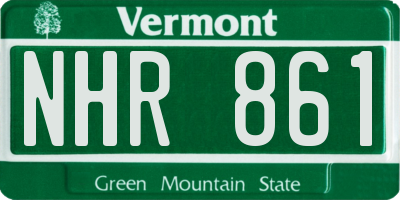 VT license plate NHR861