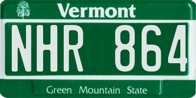 VT license plate NHR864