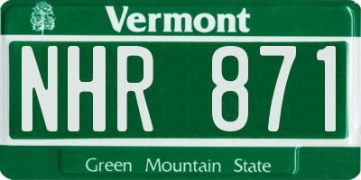 VT license plate NHR871