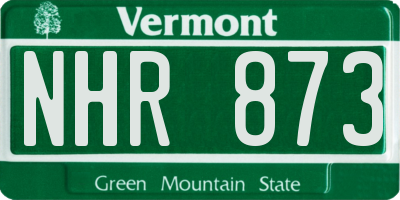VT license plate NHR873