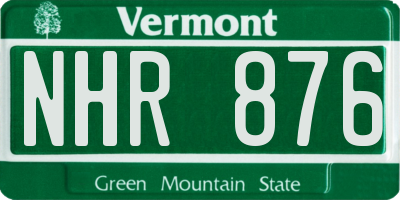 VT license plate NHR876