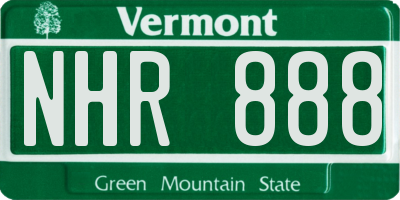 VT license plate NHR888