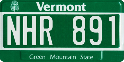 VT license plate NHR891