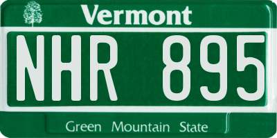 VT license plate NHR895