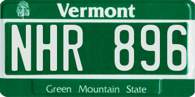 VT license plate NHR896