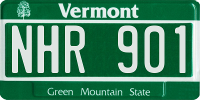 VT license plate NHR901