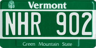 VT license plate NHR902