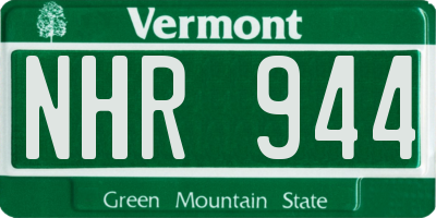 VT license plate NHR944