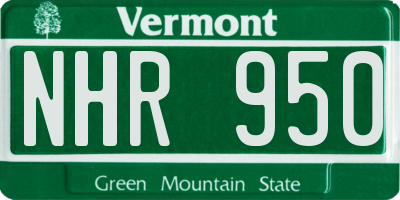 VT license plate NHR950