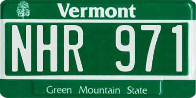 VT license plate NHR971