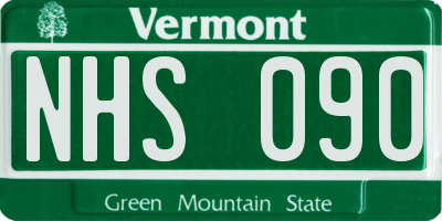 VT license plate NHS090