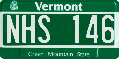 VT license plate NHS146