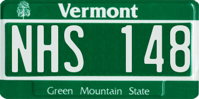 VT license plate NHS148