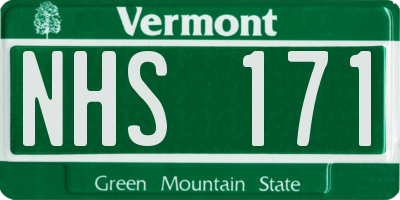 VT license plate NHS171
