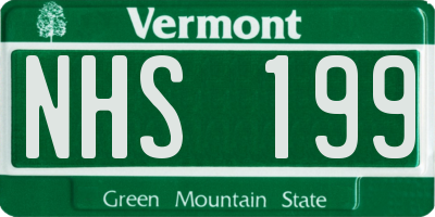 VT license plate NHS199