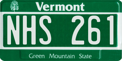 VT license plate NHS261