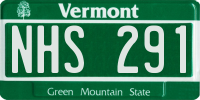 VT license plate NHS291