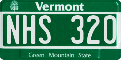 VT license plate NHS320