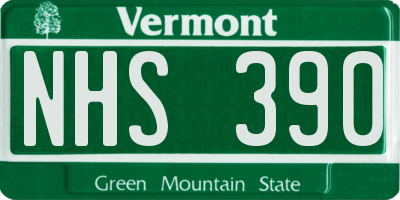 VT license plate NHS390