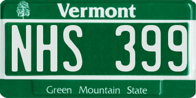 VT license plate NHS399