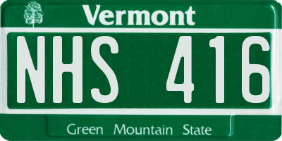 VT license plate NHS416