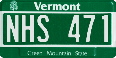 VT license plate NHS471