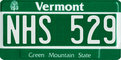 VT license plate NHS529