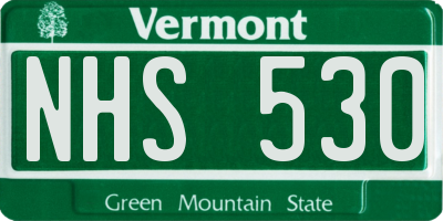 VT license plate NHS530