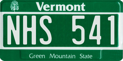 VT license plate NHS541