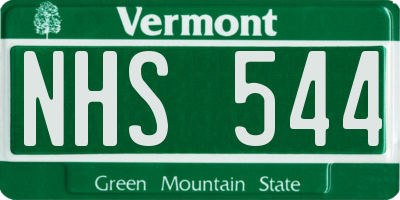 VT license plate NHS544