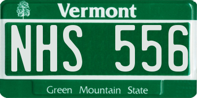 VT license plate NHS556