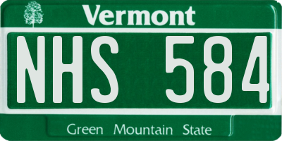 VT license plate NHS584