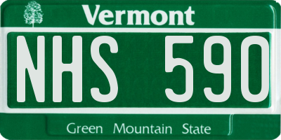 VT license plate NHS590