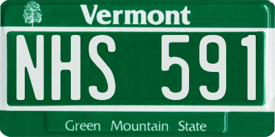 VT license plate NHS591