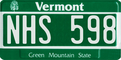 VT license plate NHS598