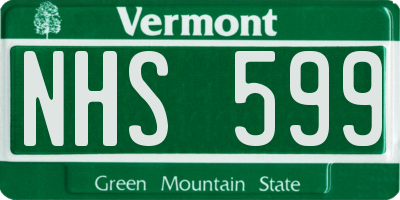 VT license plate NHS599