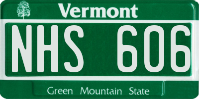 VT license plate NHS606