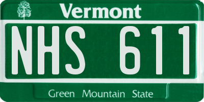 VT license plate NHS611