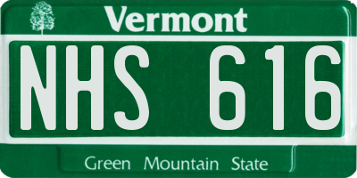 VT license plate NHS616