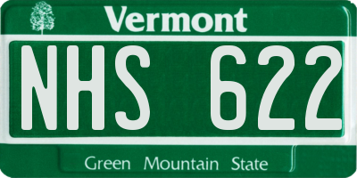 VT license plate NHS622