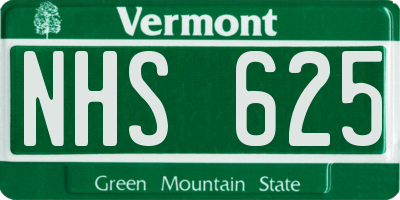 VT license plate NHS625