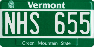 VT license plate NHS655