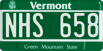 VT license plate NHS658
