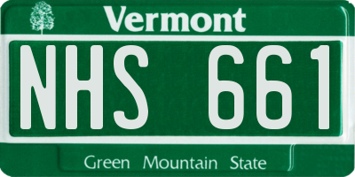 VT license plate NHS661