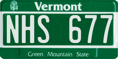 VT license plate NHS677