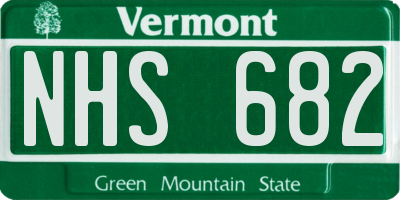 VT license plate NHS682