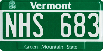 VT license plate NHS683
