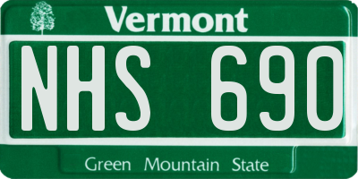 VT license plate NHS690